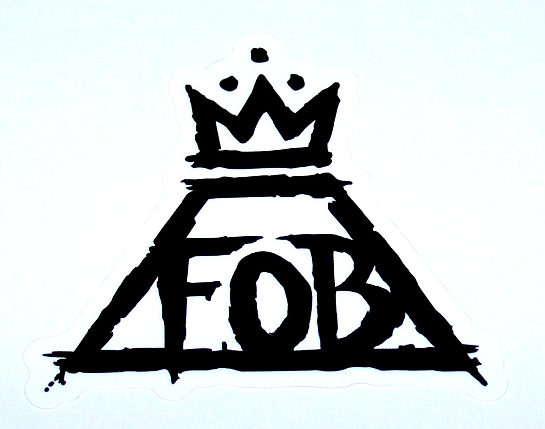 FALL OUT BOY Logo Cut Sticker Decal Band Music Rock FOB Fall Out Boy