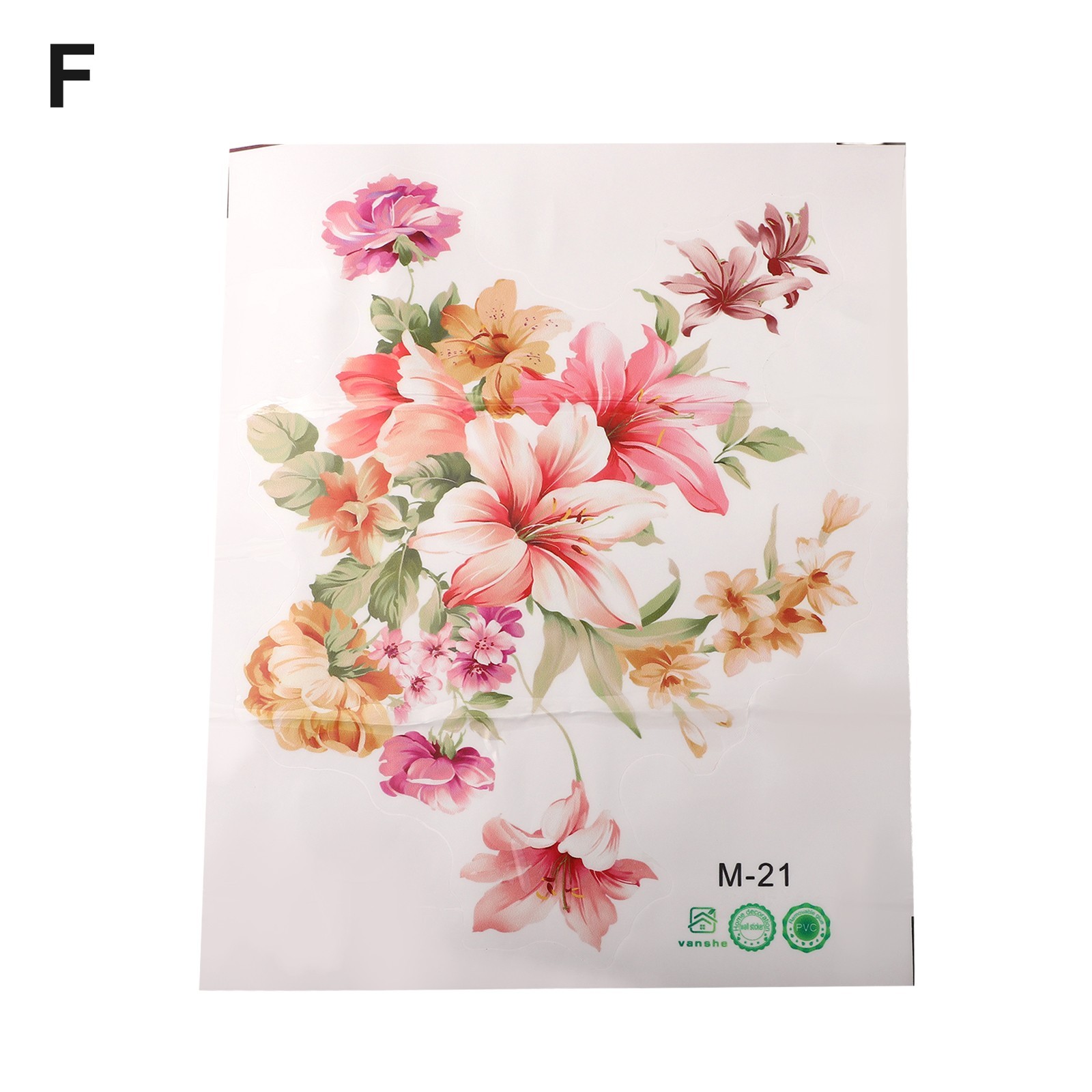 Wall Sticker Romantic Flowers Waterproof For Room Decoration Wedding Decoration