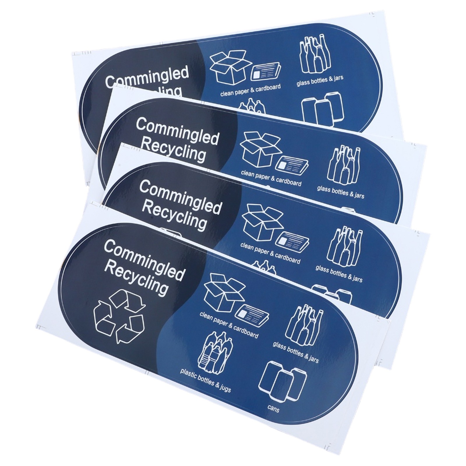 4Pcs Trash Recycling Sticker New Garbage Labels Office Sorting Stickers Trendy