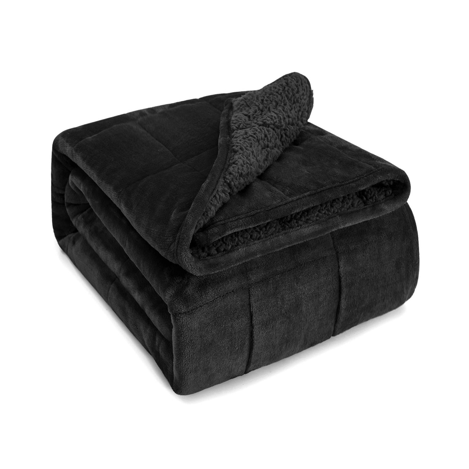 Sivio Weighted Blanket for Adult, 15 lbs Sherpa Heavy Throw wit… USA FAST SHIP