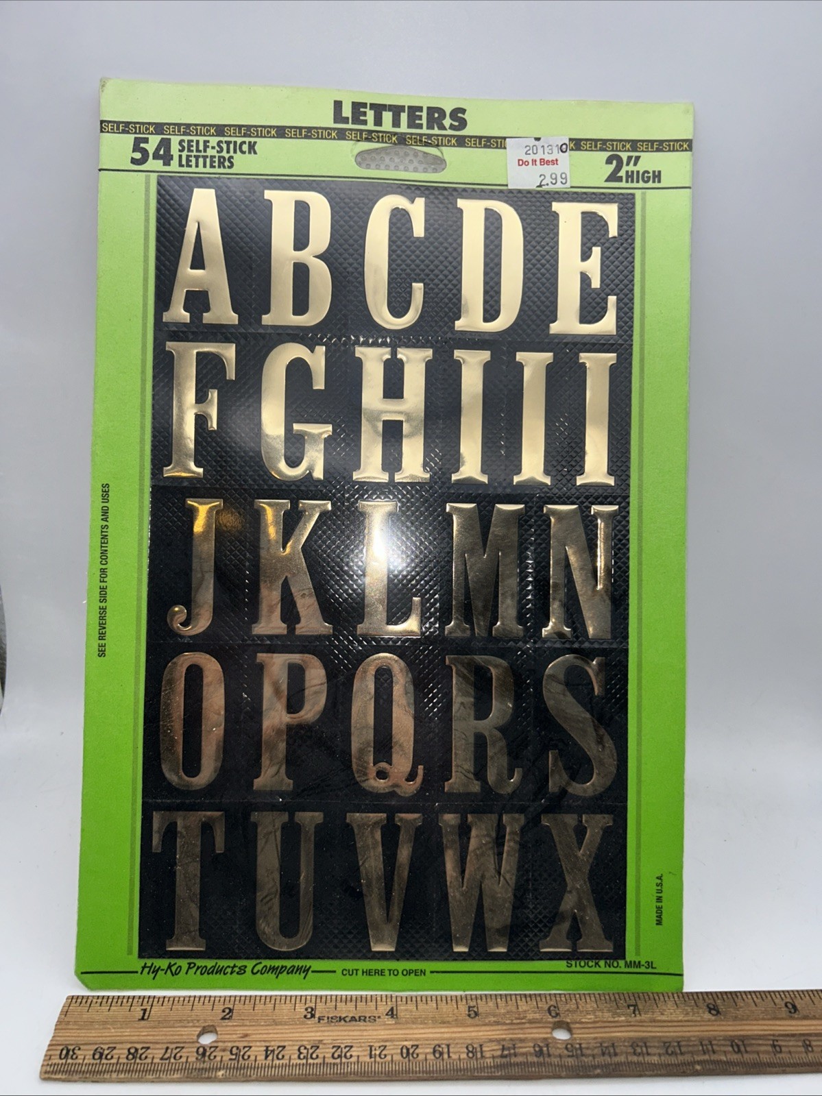 Hy-Ko Products Company Gold 2″ Self-Adhesive 54 Letters & Symbols