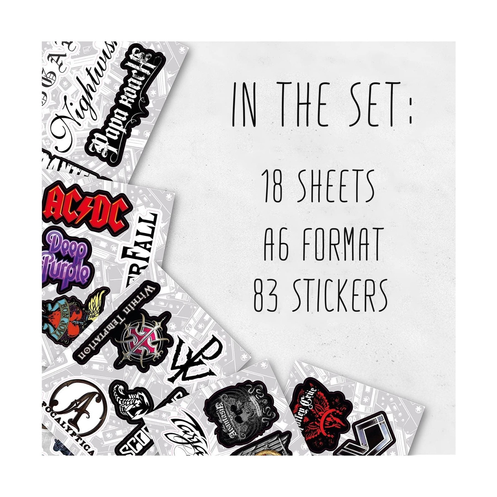 BulbaCraft Legendary Rock Band Stickers – Heavy Metal Laptop Decals – Viny