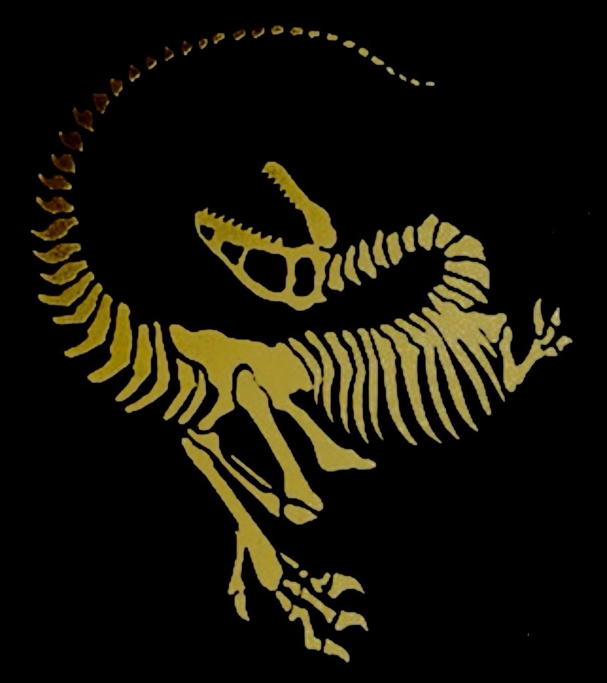 VELOCIRAPTOR Skeleton Dinosaur Sticker, Decal Vinyl For Laptop, Helmet