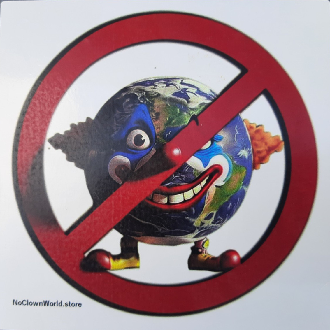 “No Clown World” Stickers 4″ x 4″ Vinyl