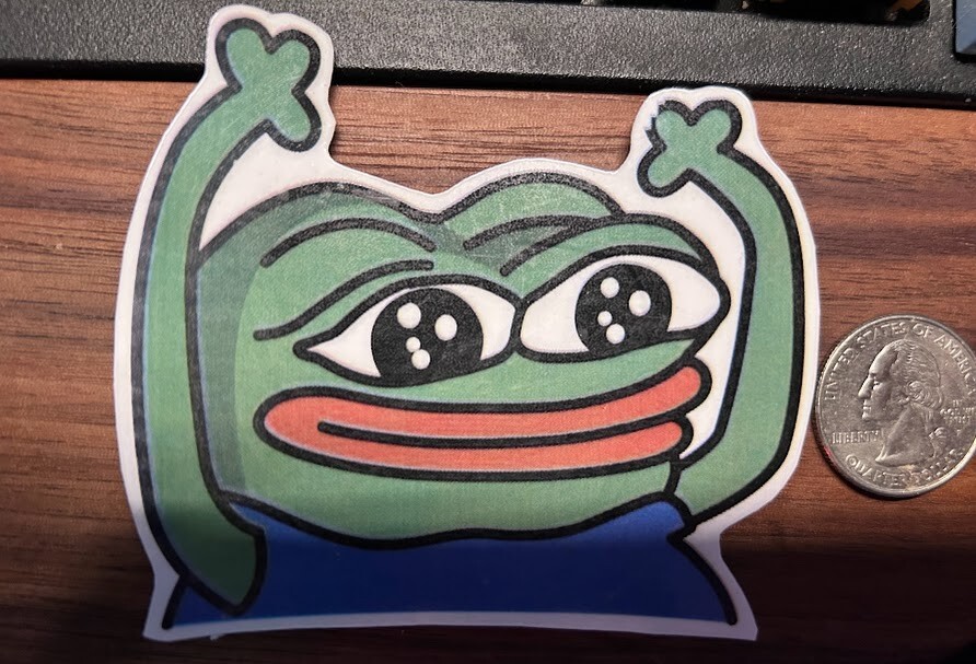 Pepe the Frog Sticker – Glossy Vinyl