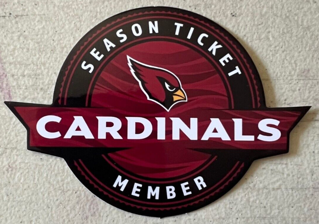 Arizona Cardinals Logo Full Color Decal Sticker NFL Season Ticket Member NEW