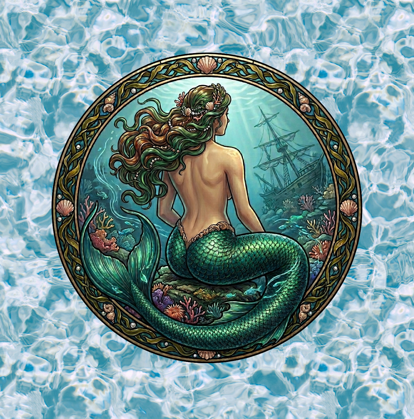 Beautiful Mermaid 100% waterproof vinyl sticker decal – many sizes available