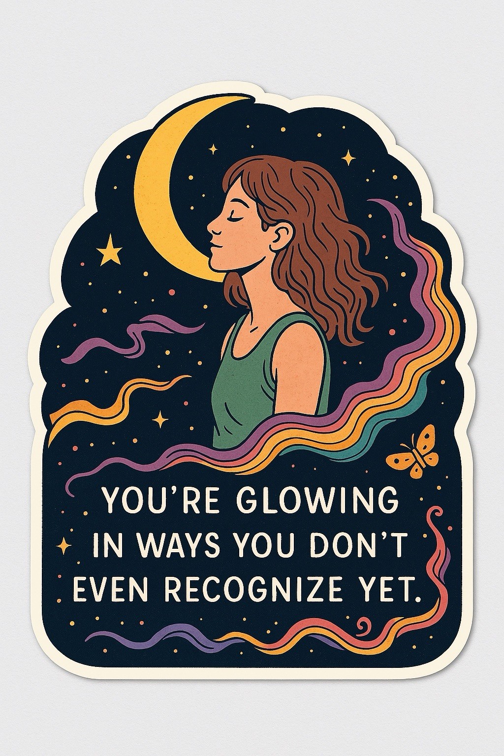 Motivational Cosmic 3″ Sticker You’re Growing Quietly Healing Growth Self Love