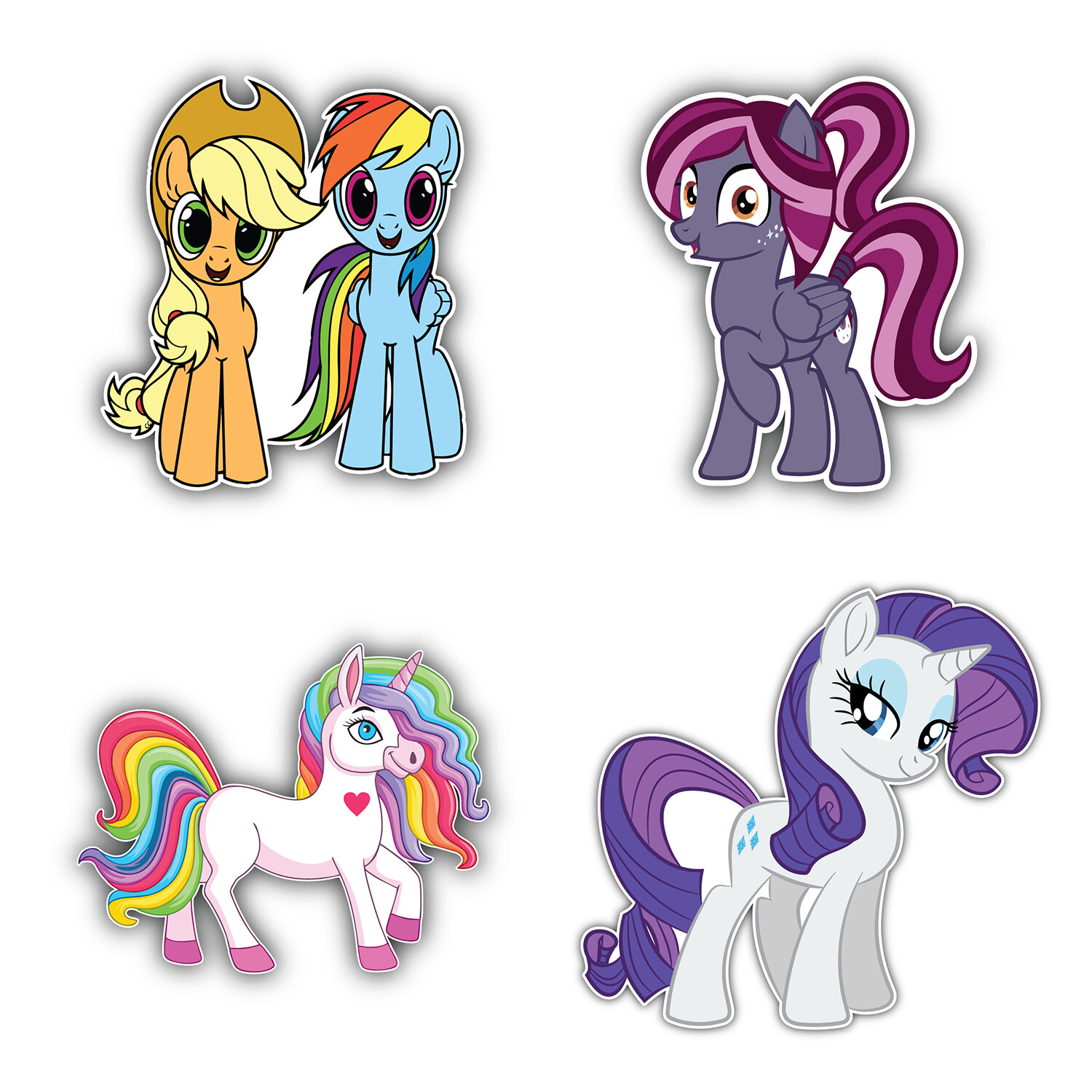 My Little Pony Cartoon Set Of 4 Vinyl Sticker Decal – 5” longer side ID:5