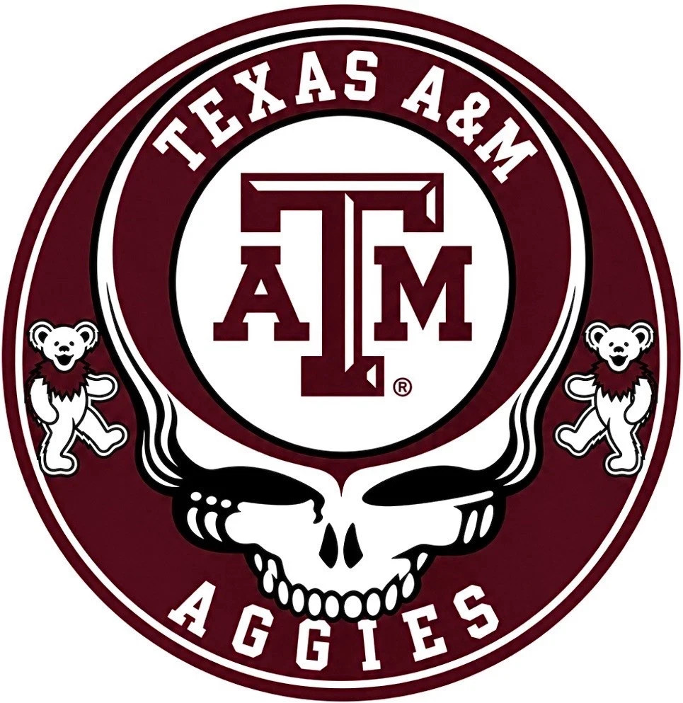 🌹⚡️GRATEFUL DEAD Texas A&M Aggies Stealie Sticker *NEW* Measures 4″ x 4″ ⚡️🌹
