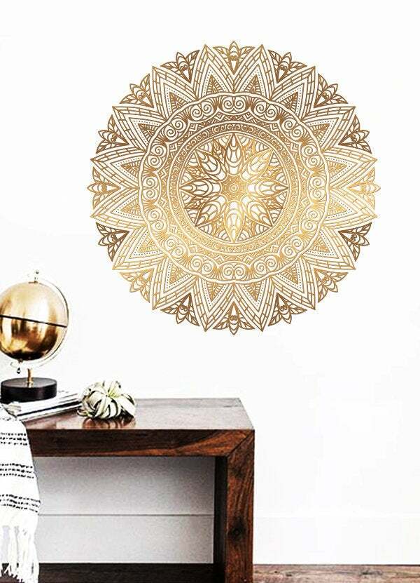 Mandala Wall Decal, Mandala Lotus Decal, Unique Mandala Sticker,Yoga Decal ga255