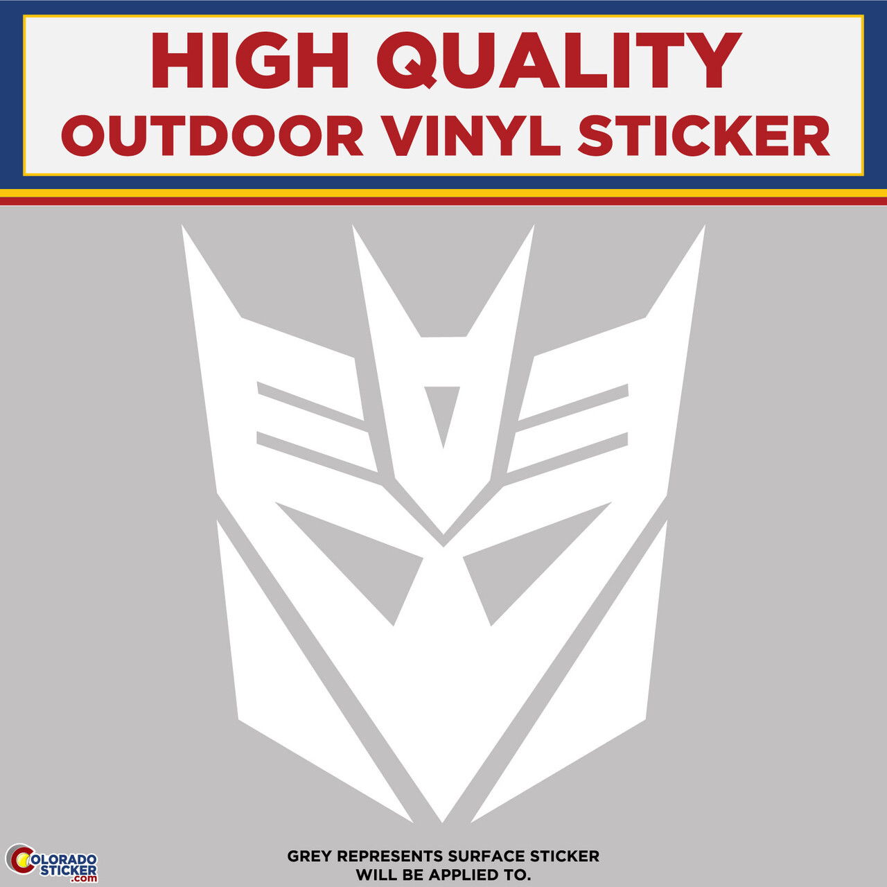 Decepticon Die Cut , High Quality Vinyl Sticker Decals