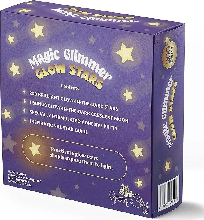 Deluxe Glow Stars; Glow in the Dark Stars for Ceiling, Ceiling Stars 200 Count
