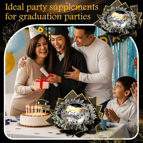 Chunful Graduation Gifts 2026, DIY Money Bouquet for 18 inch, Black and Gold