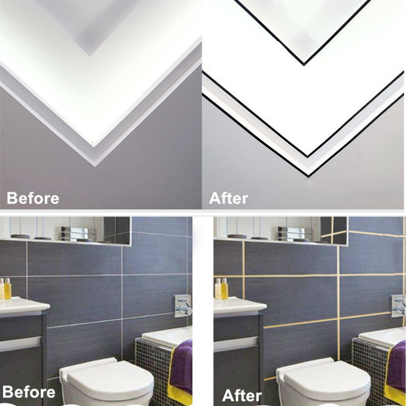5M DIY Self-Adhesive Tile Seam Tape Wall Ceiling Mould Strip Furniture Trim Line
