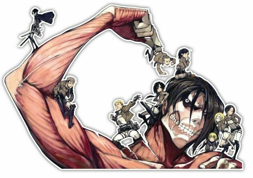 Attack On Titan Shingeki no Kyojin Anime Car Decal Sticker 002