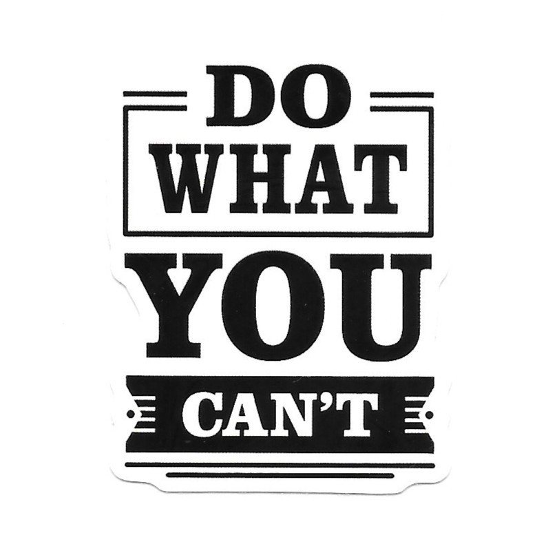 Do What You Can’t Motivational Vinyl Sticker Inspirational Quote Laptop Decal