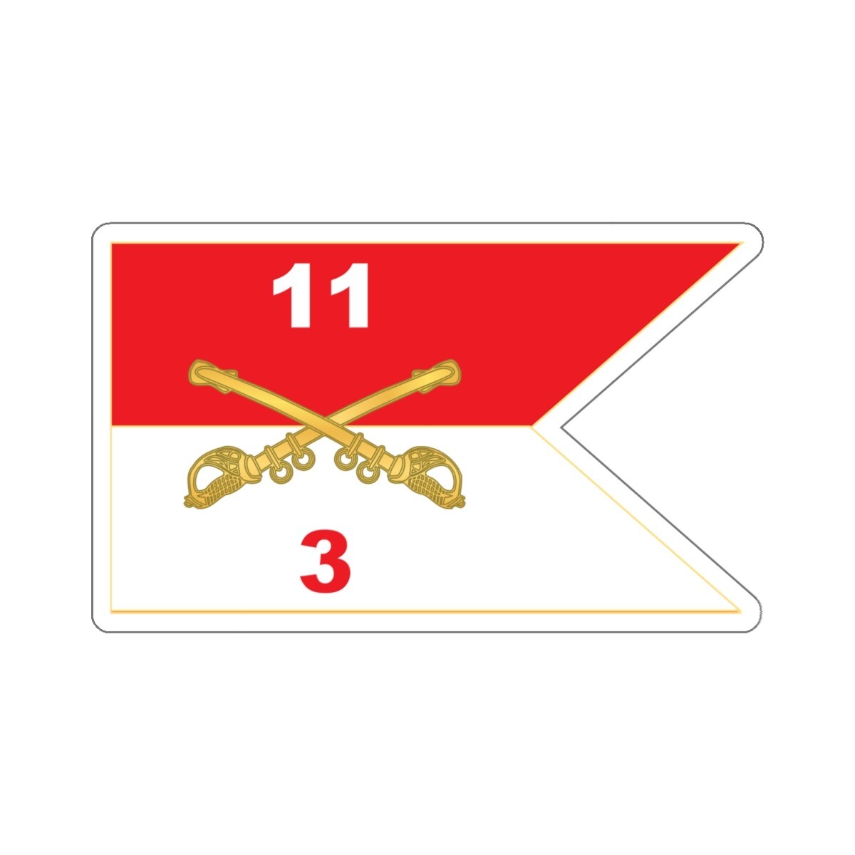 Kiss-Cut Stickers – 3rd Squadron, 11th Armored Cavalry Regiment – Guidon