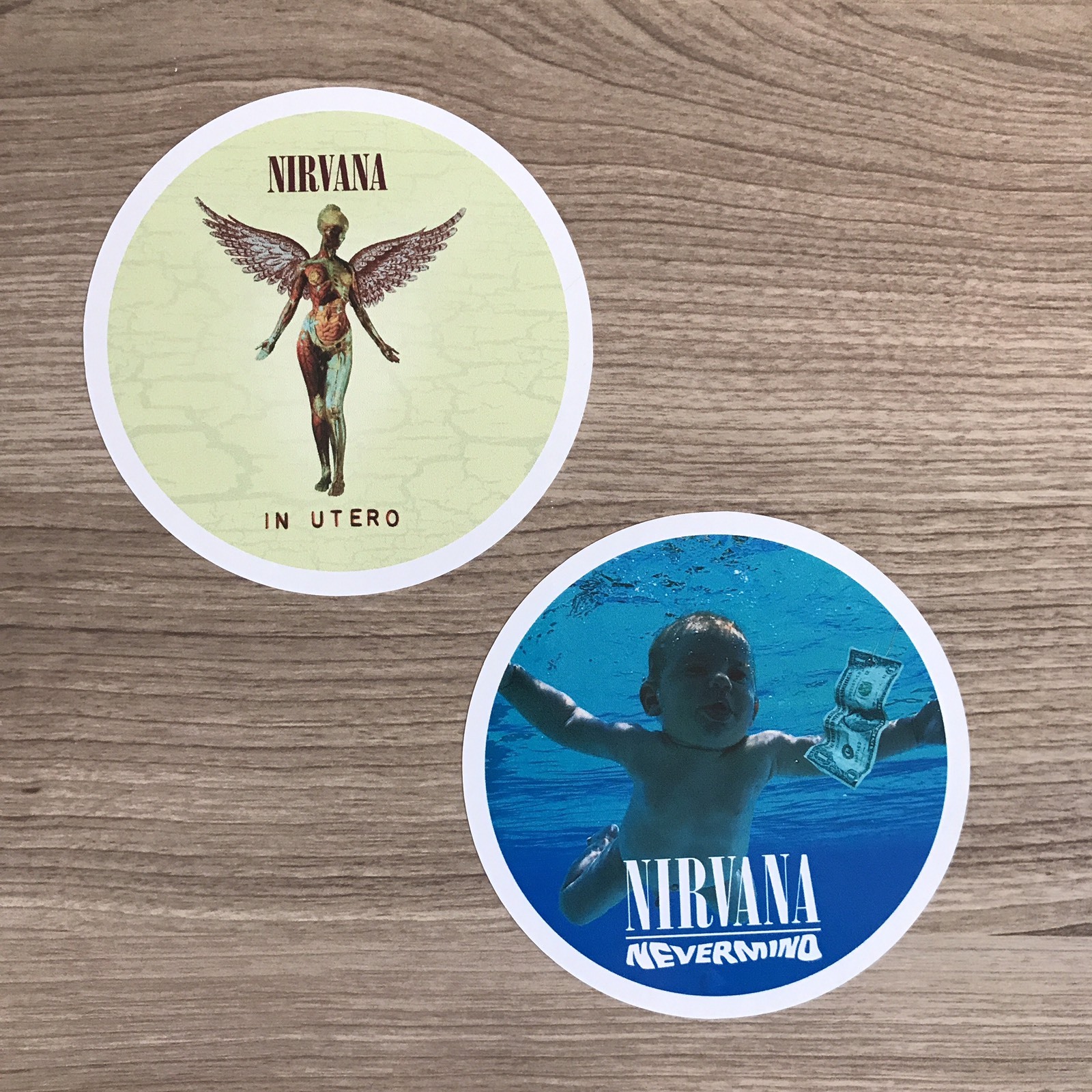 Nirvana Nevermind In Utero Album Covers Vinyl Sticker Set – Free Shipping