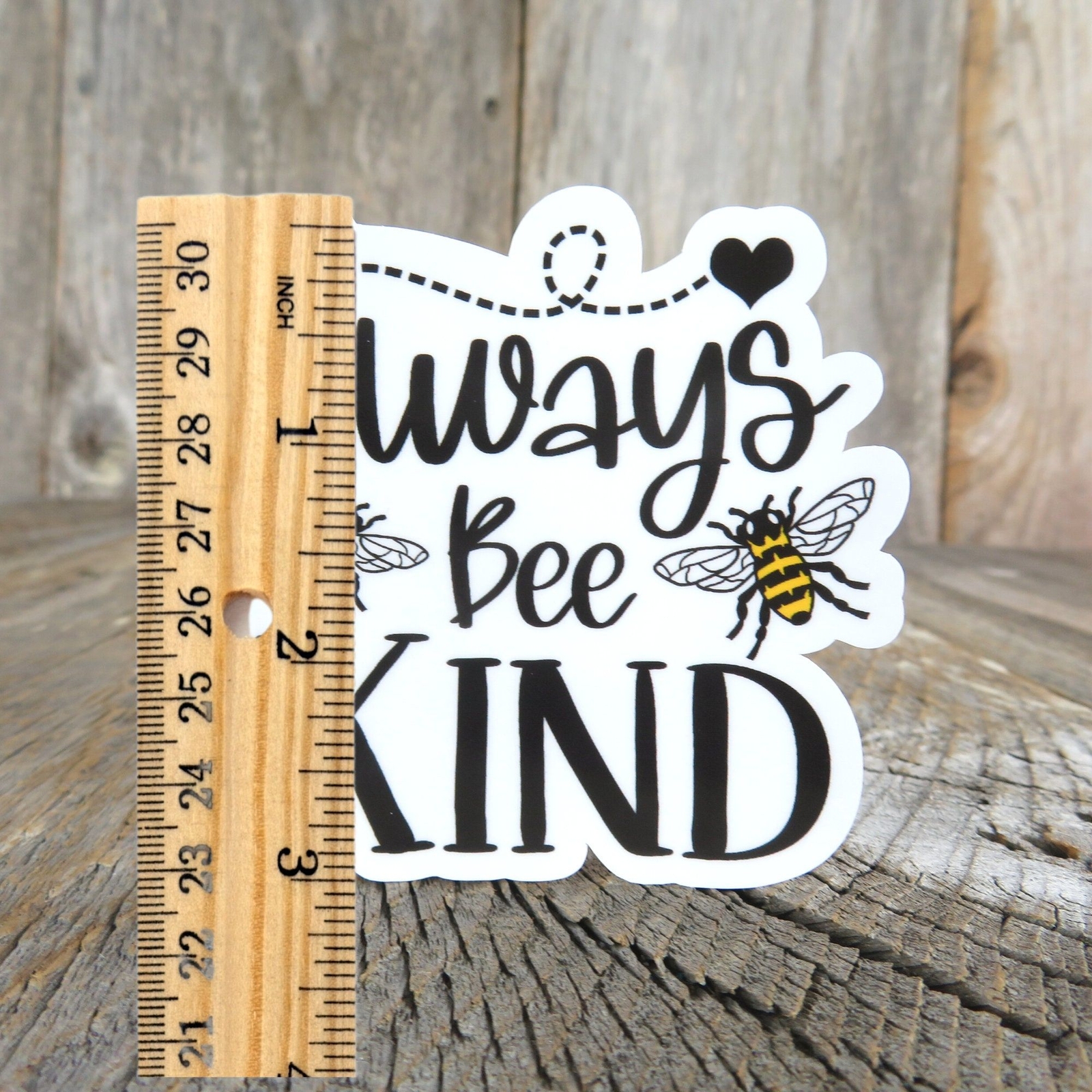 Always Bee Kind Sticker Bumblebee Black and Yellow Waterproof Gardener Bugs