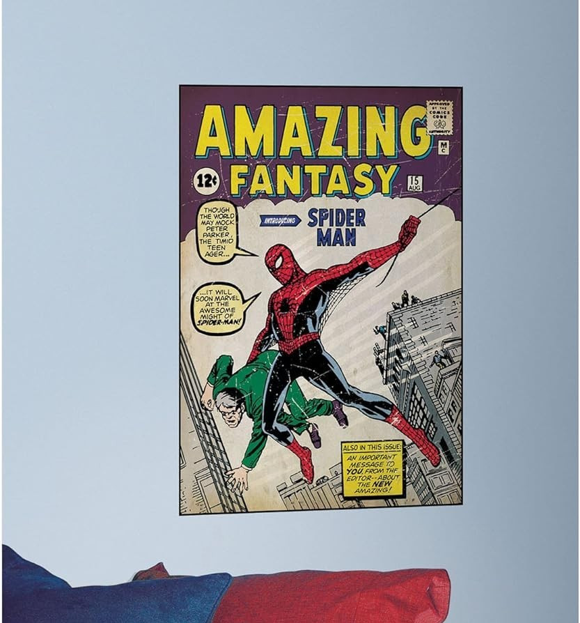 Marvel Comics Spider-Man Giant Peel & Stick Decal 17″x24″ Amazing Fantasy Cover