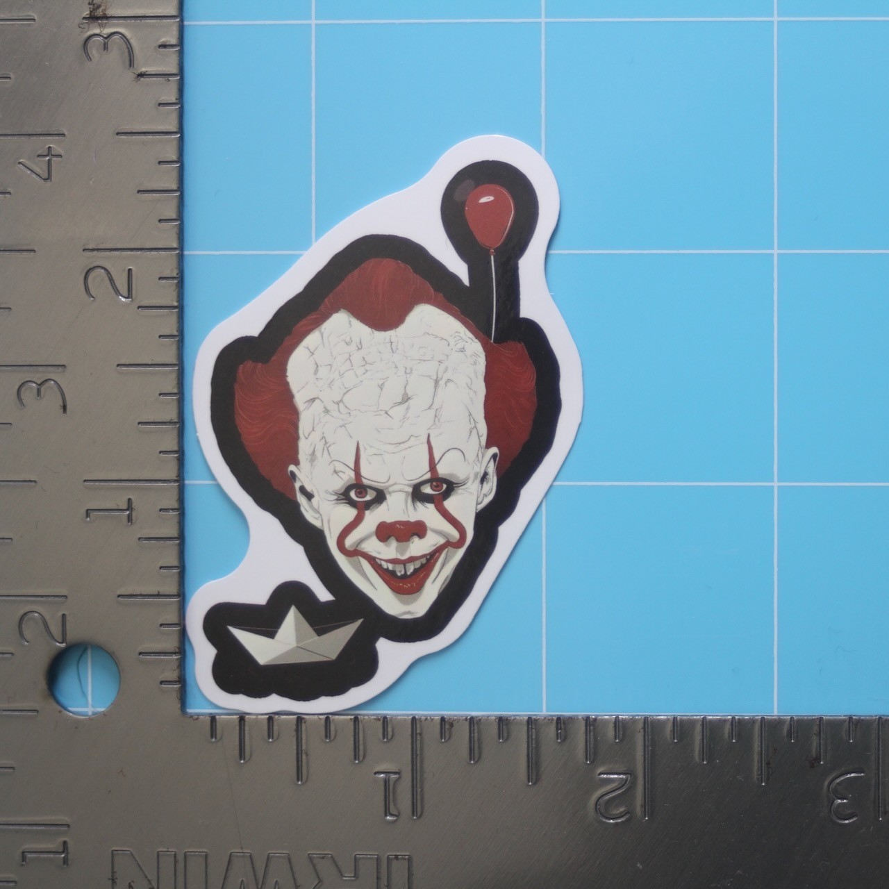 It Chapter 1 Sticker (PENNYWISE THE CLOWN) Bloody Horror Movie, Gloss PVC Decal