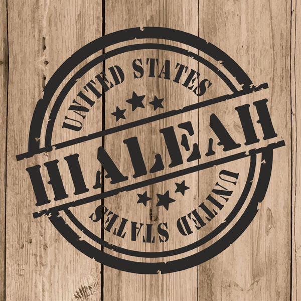 Hialeah Sticker Vinyl 10 cm / 4″ Decal Stamp Hialeah United States Usa Car Wall