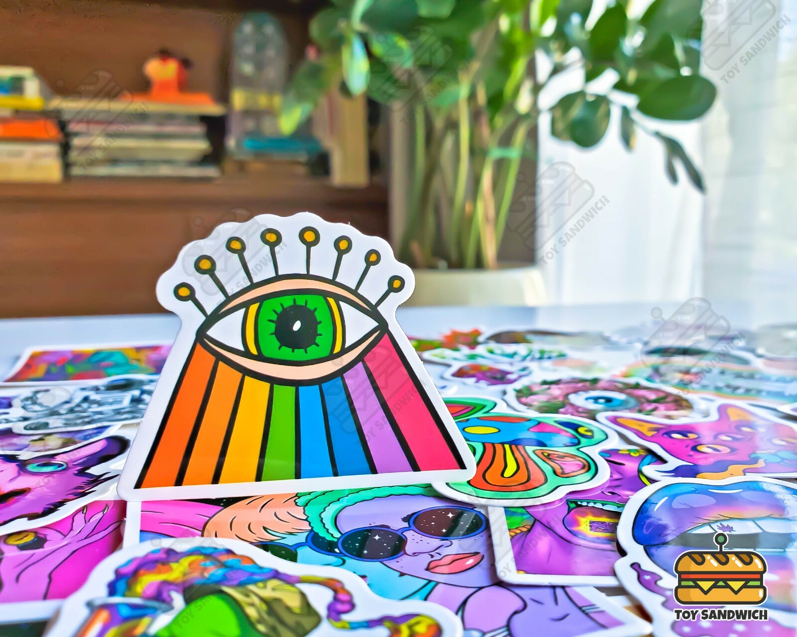 50 pcs “Psychedelic” Sticker Pack Abstract Rainbow Smoking Hippie Trippy Decals