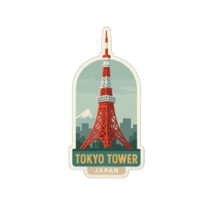 Tokyo Tower Japan Iron On Heat Transfer Vinyl HTV Die-Cut Symbolic Landmark