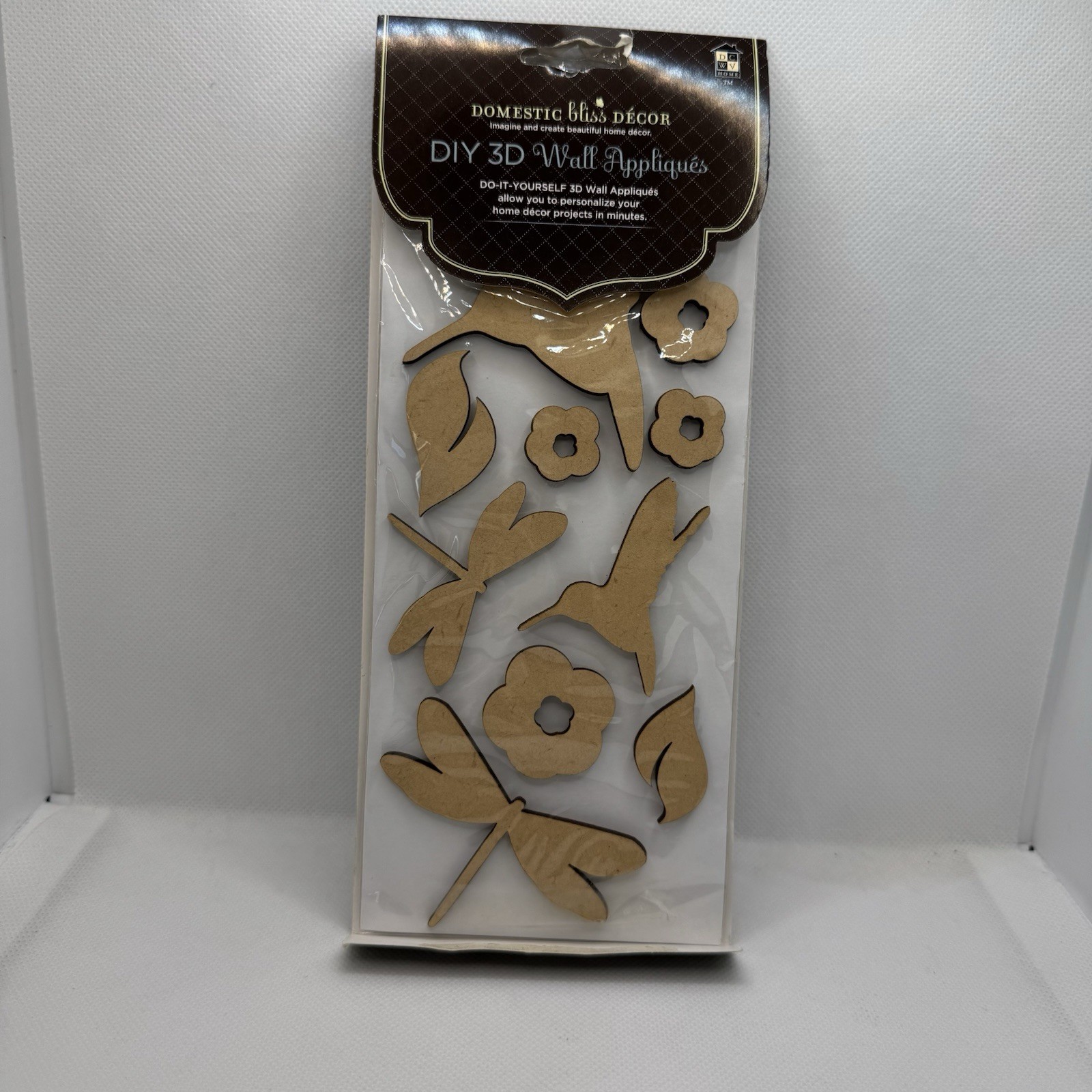 Domestic Bliss Decor DIY 3D Wall Appliques 11 pcs Removeable NEW. DCWV. Humming