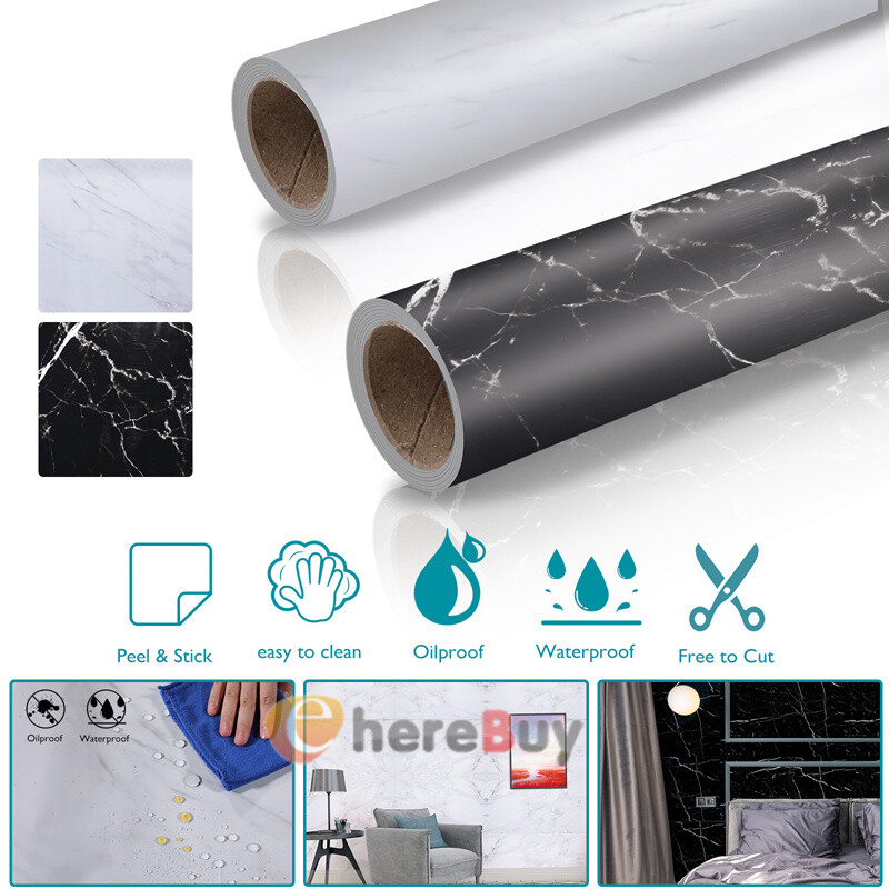 Wallpaper Marble Contact Paper PVC Kitchen Countertop Self Adhesive Peel & Stick
