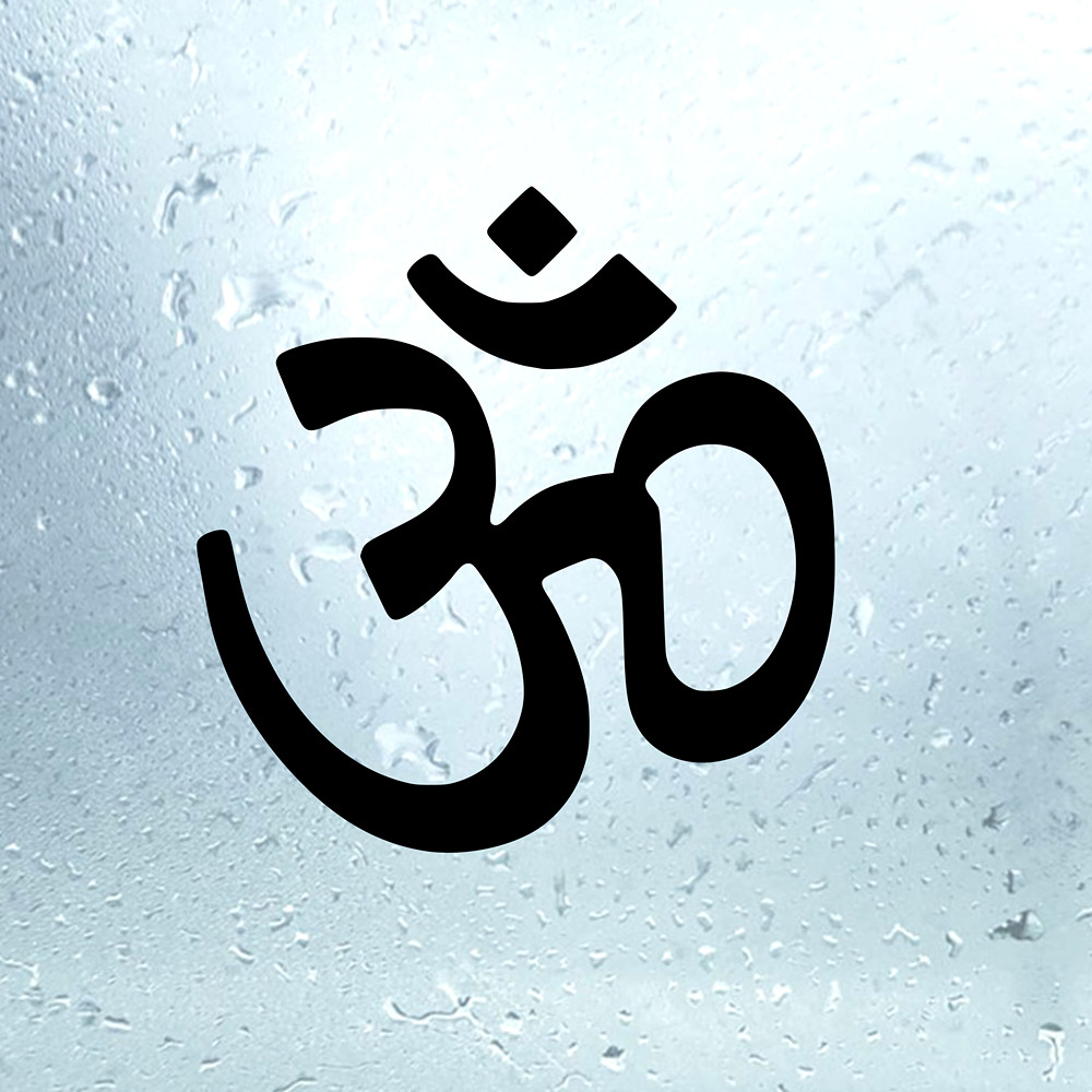Aum Om Sticker Vinyl Decal – Spiritual Yoga Symbol Hindu Buddha Wall Car Window