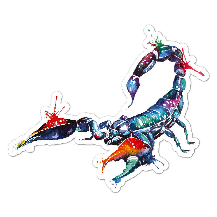 Watercolor Scorpion Sticker Decal