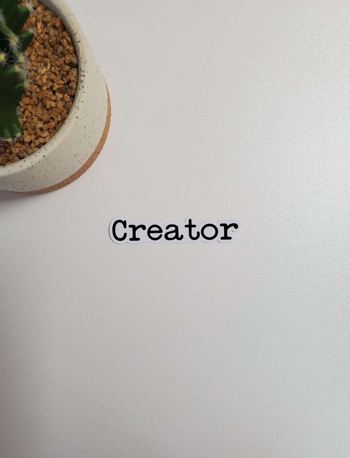 Creator Text Sticker | Glossy Vinyl
