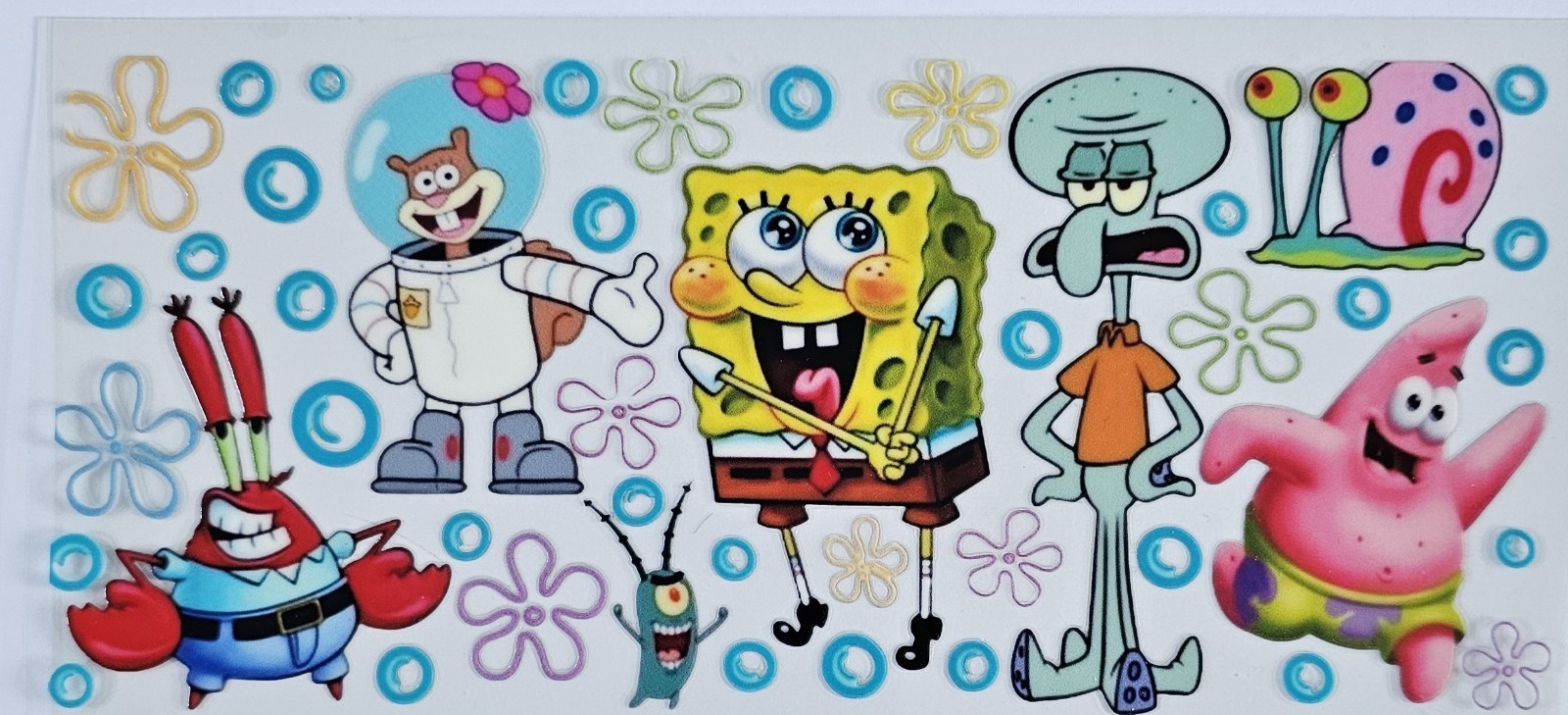 SpongeBob SquarePants Double Sided Uv Dtf Cup Wrap Transfer Decal