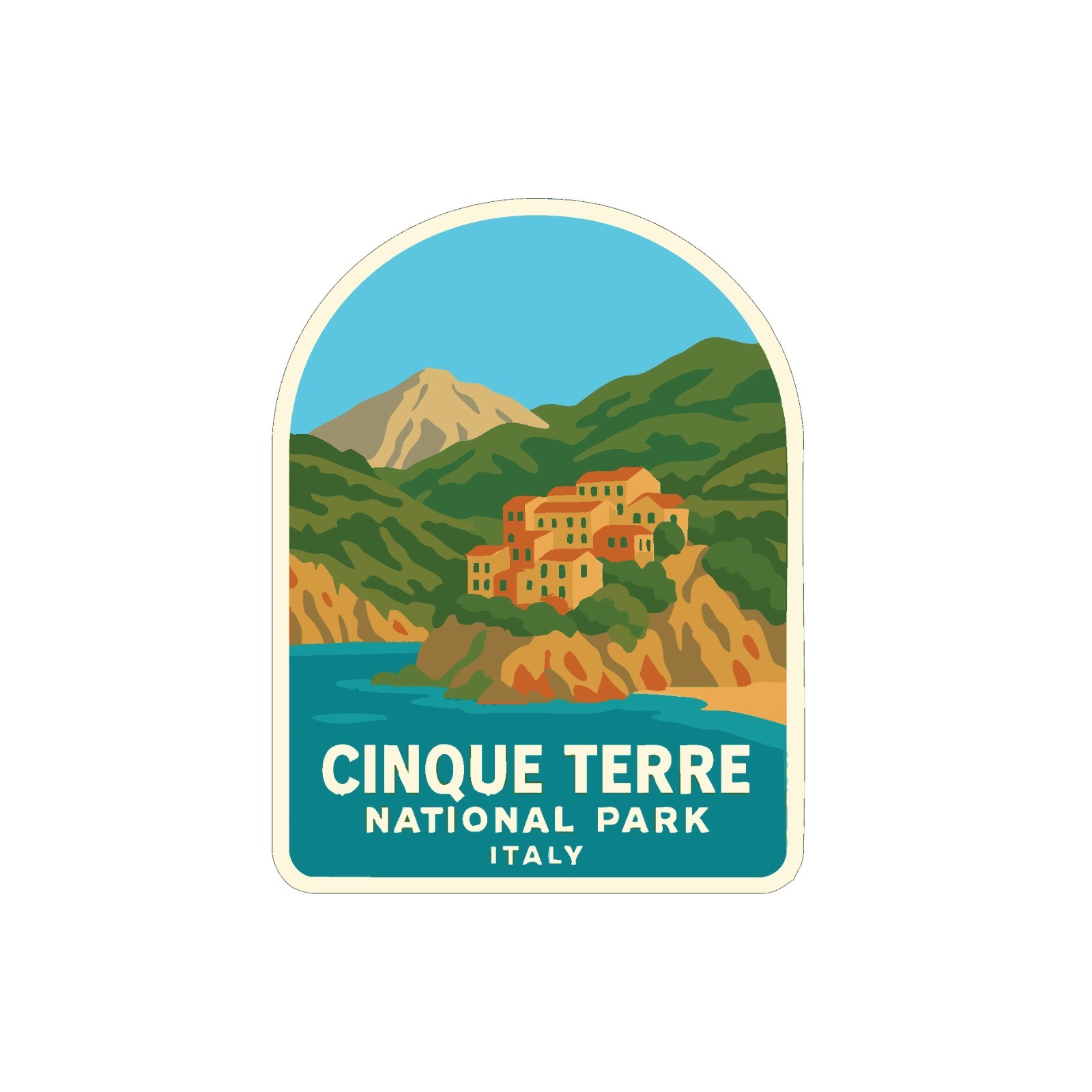 Cinque Terre Italy National Park Sticker Decal Vinyl Die-Cut World