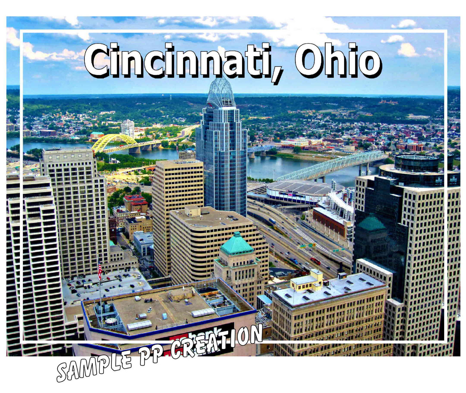 CINCINNATI, OHIO photo fridge MAGNET 4 X 3 inches TRAVEL