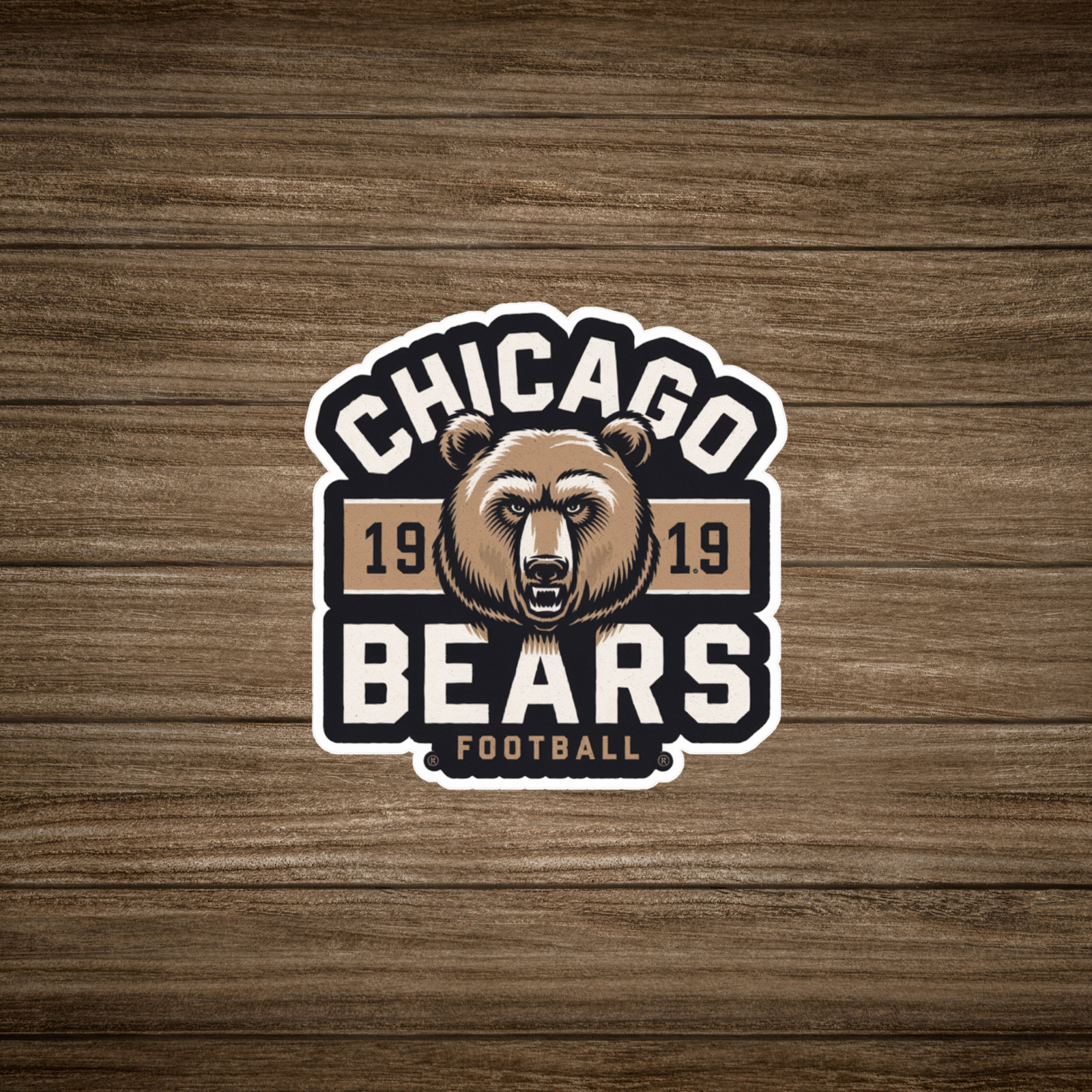 Vintage Chicago Bears 1919 Football Sticker – Die Cut Decal for Fans #2356