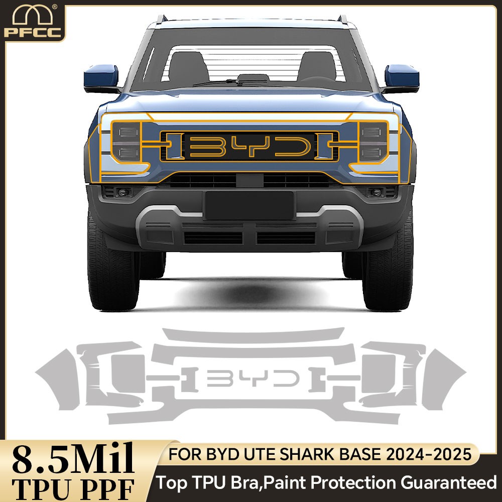 For BYD SHARK 2024-2025 Full Car Precut Paint Protection Film Gloss Clear TPU