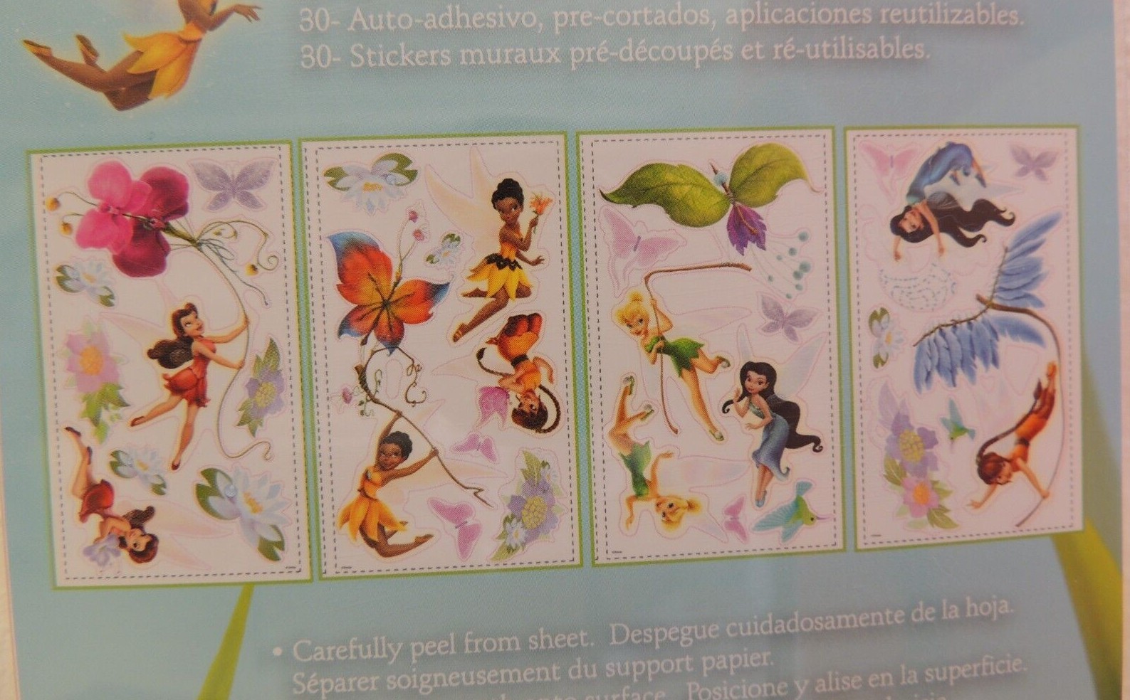 DISNEY FAIRIES TINKER BELL ROOMMATES PEEL AND STICK WALL DECALS # RMK1493SCS