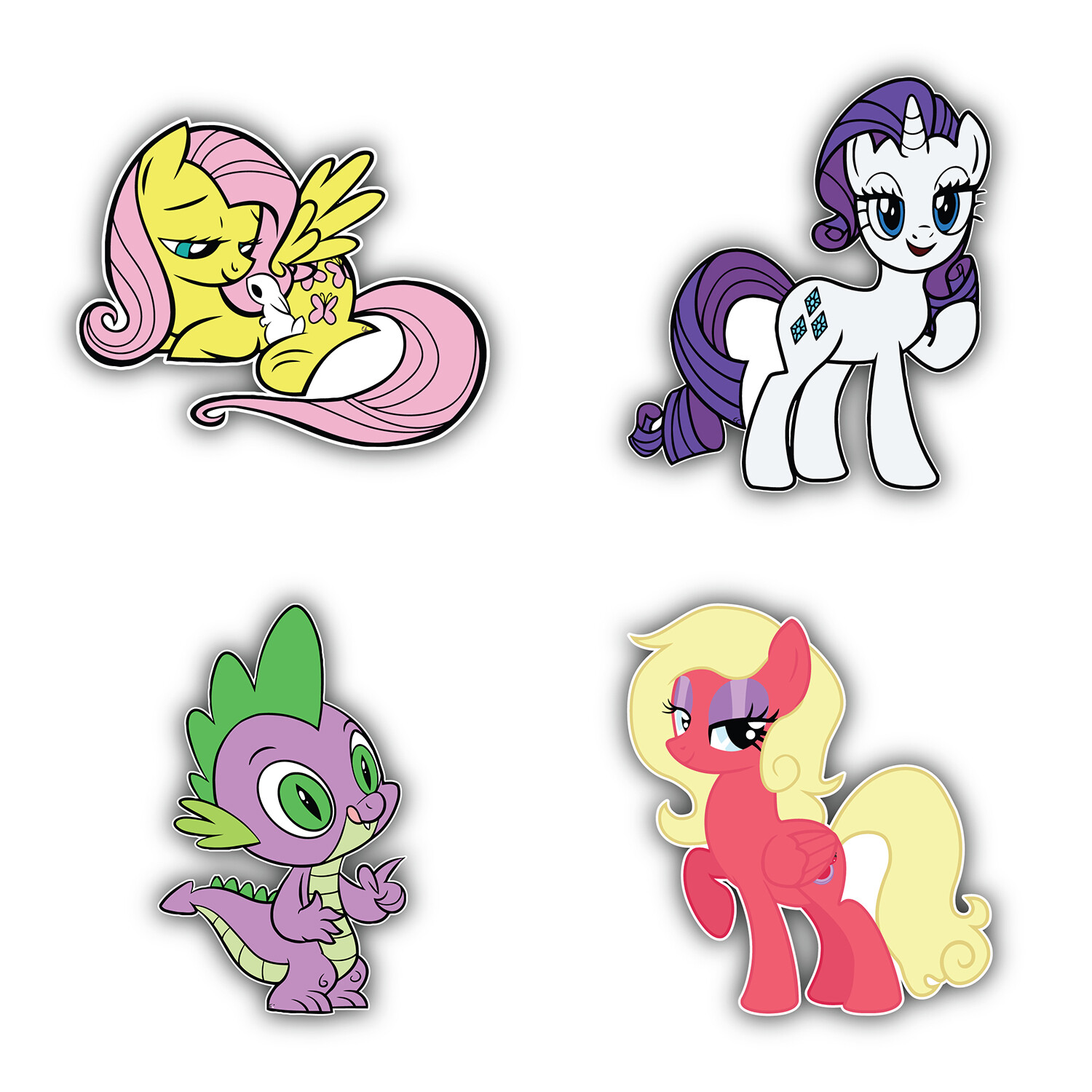 My Little Pony Cartoon Set Of 4 Vinyl Sticker Decal – 5” longer side ID:2
