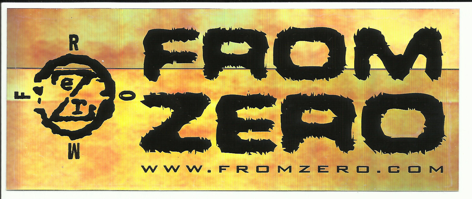 FROM ZERO sticker 5″ x 2″ One Nation Under Metallic Silver