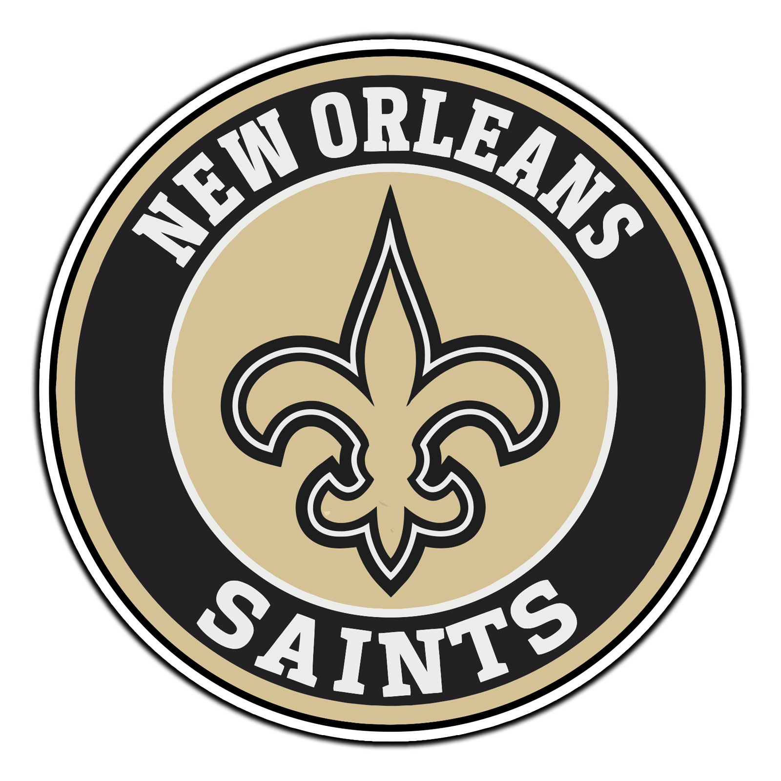 New Orleans Saints Emblem Logo #6 Football Sticker Waterproof Vinyl Decal DieCut
