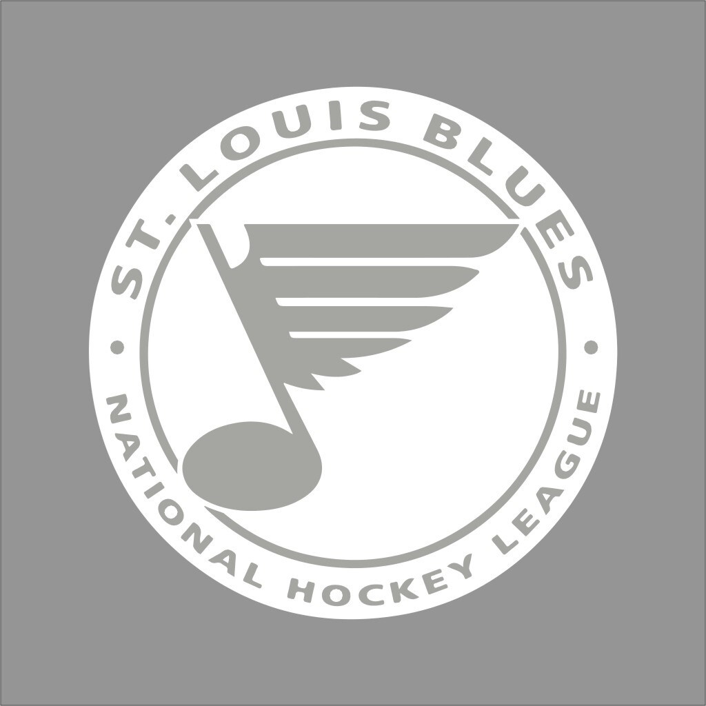 St Louis Blues #10 NHL Team Logo 1 Color Vinyl Decal Sticker Car Window Wall
