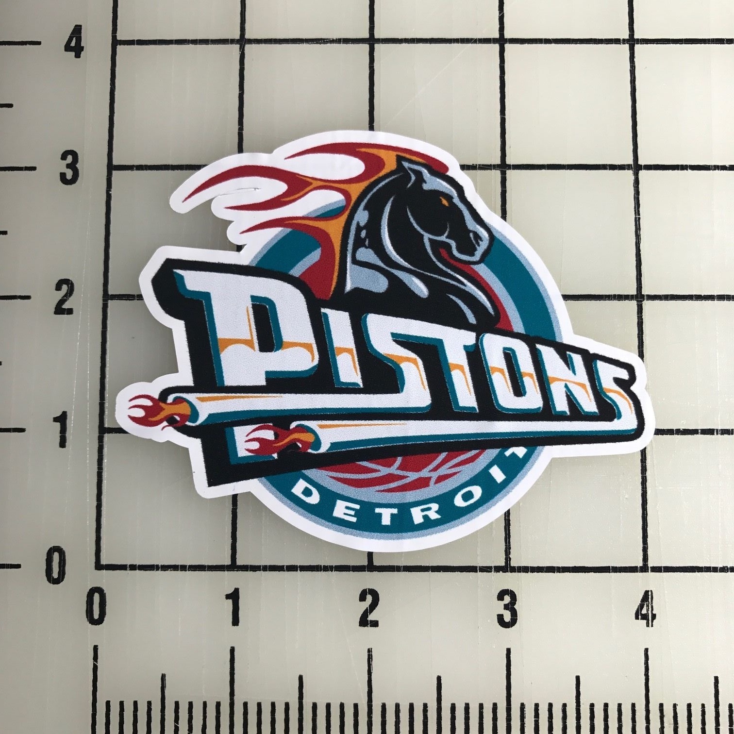 Detroit Pistons NBA 4″ Wide Vinyl Decal Sticker – BOGO