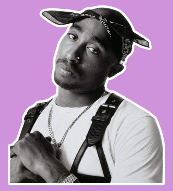 Tupac Shakur 2pac Makaveli Black & White – Die Cut Sticker Waterproof