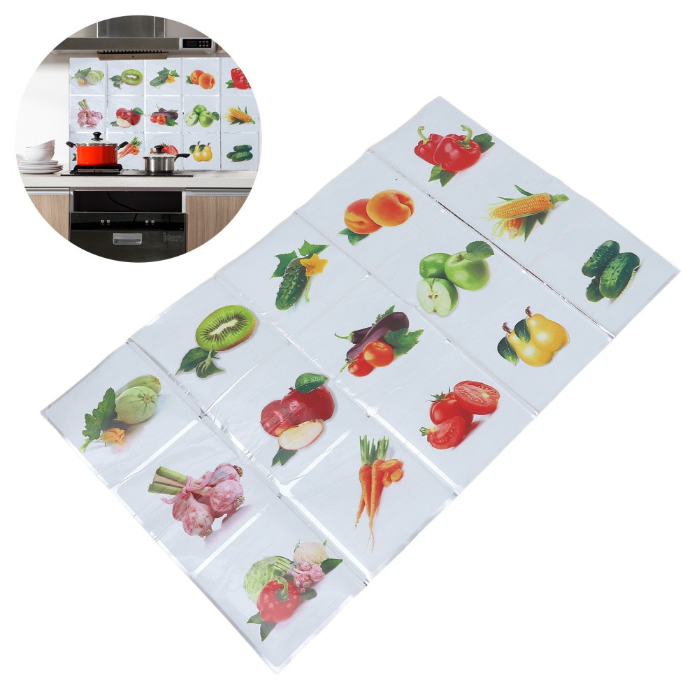 Oil-proof Stickers Bathroom for Walls Waterproof Kitchen Tile Art