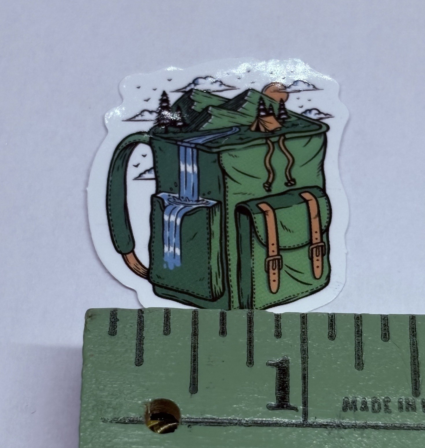 Backpack Camping Sticker Nature Waterfalls Travel Art Decal Vinyl Souvenir Tc6
