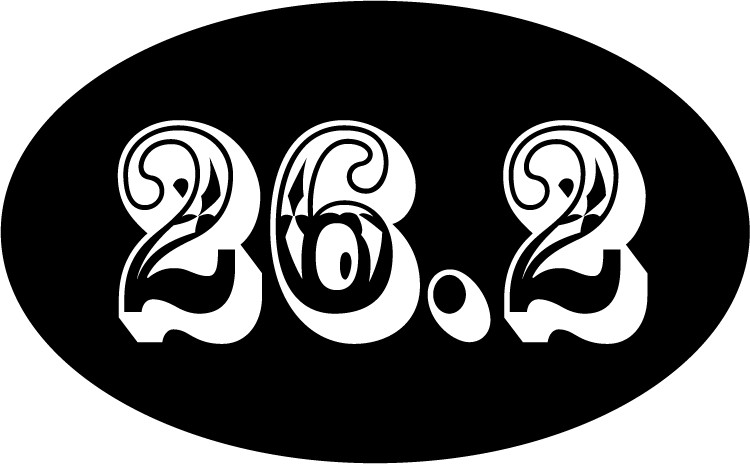 26.2 Rosewood Black Oval Car Bumper Sticker Decal