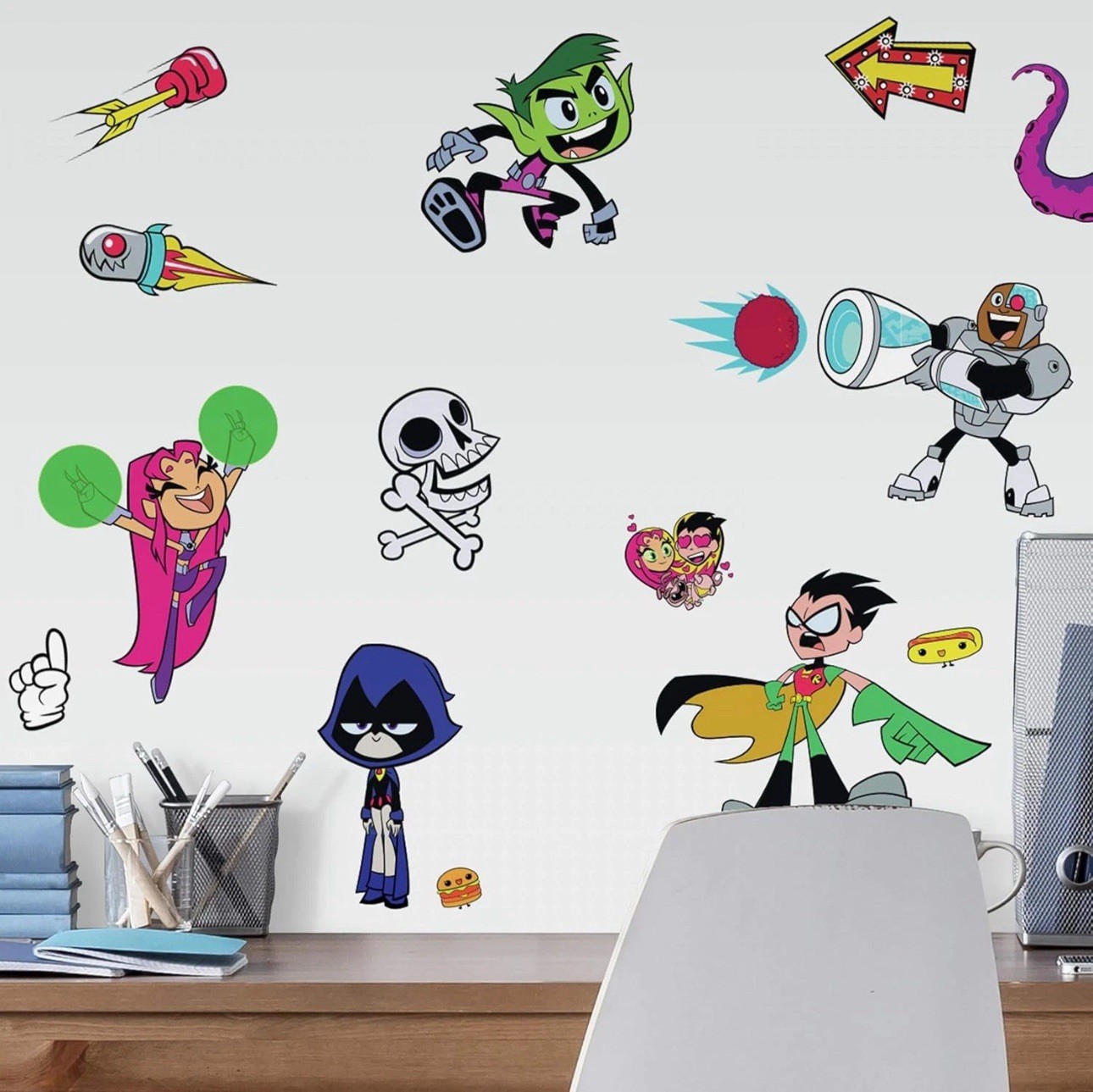 Room Mates Teen Titans Go Peel and Stick Wall Decals – RMK3823SCS – INCOMPLETE